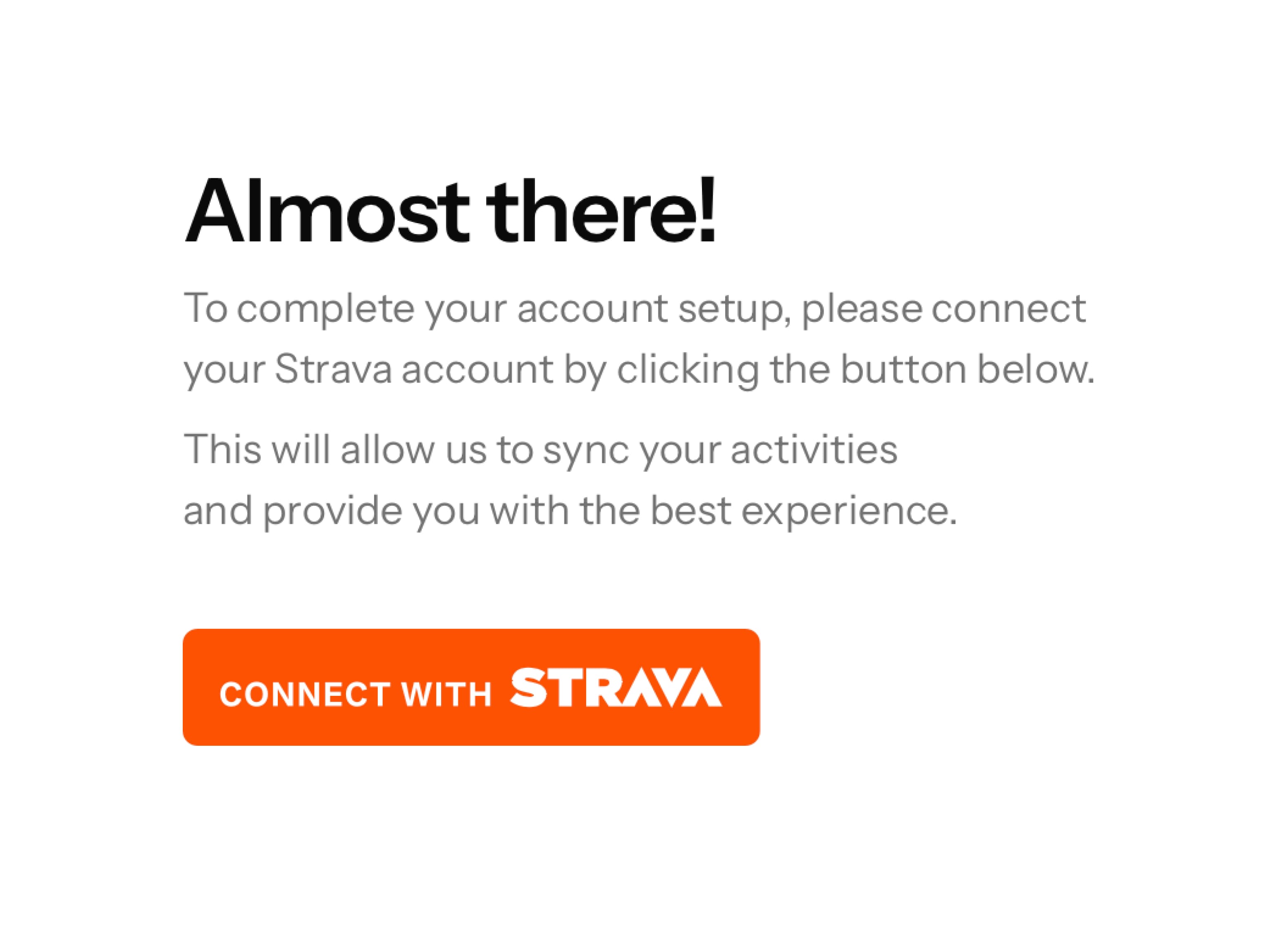 Connect Strava